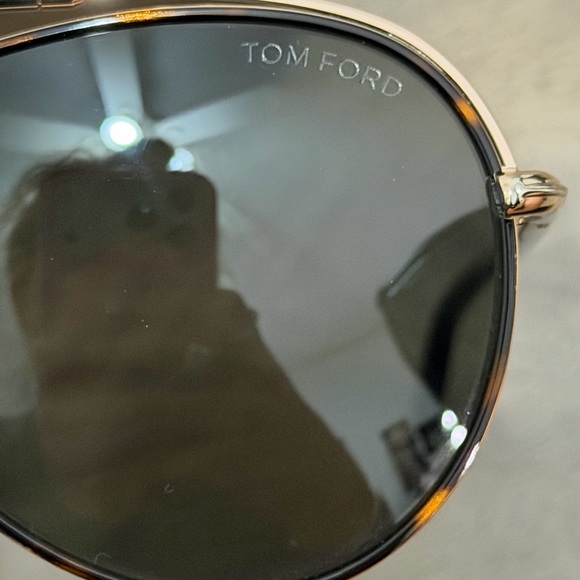Tom Ford Sunglasses with Gold Frame and Black Lenses